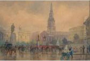 Trafalgar Square, London by Frederic Marlett Bell-Smith
