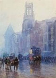 St. Dunstan's, Fleet Street by Frederic Marlett Bell-Smith