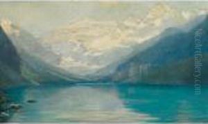 Lake Louise, Victoria Glacier by Frederic Marlett Bell-Smith