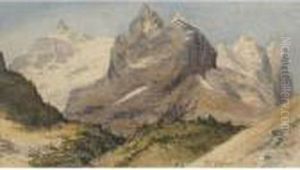 View In The Rockies by Frederic Marlett Bell-Smith
