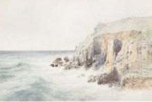 Sailing Off A Rocky Coast by Frederic Marlett Bell-Smith