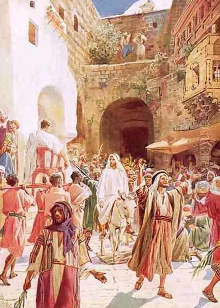 Jesus entering Jesusalem - view 1