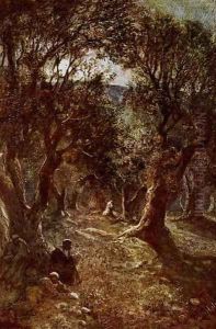 Jesus praying in the Garden of Gethsemane