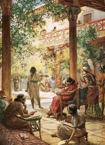 Nathan the prophet denounces the sin of David