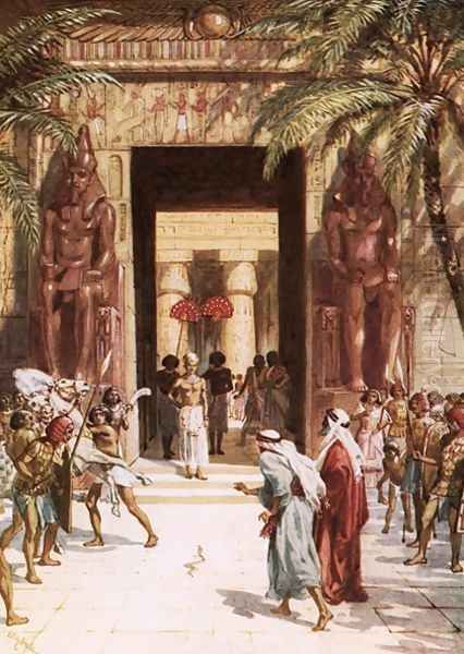 Moses and Aaron before Pharaoh - view 1