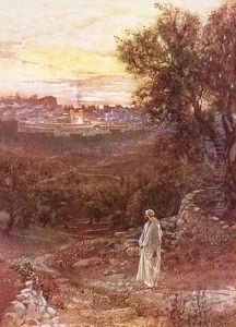 Jesus on the mount of Olives
