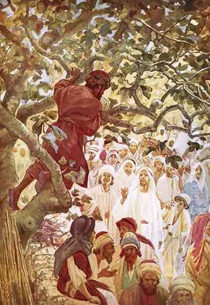 Jesus summoning Zacchaeus the publican to entertain him at his house - view 1