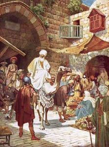 Wise men enquiring of the birth of the King of the Jews