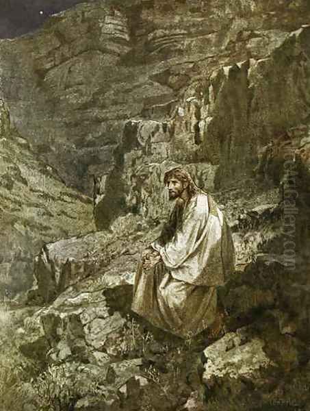 Forty days in the wilderness tempted by Satan - view 1