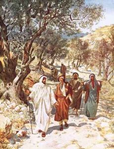 Jesus and his disciples travelling into Galilee by William Brassey Hole