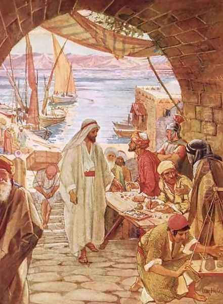 Jesus commanding Matthew the publican to follow him - view 1