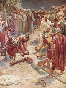 Jesus being crucified by William Brassey Hole