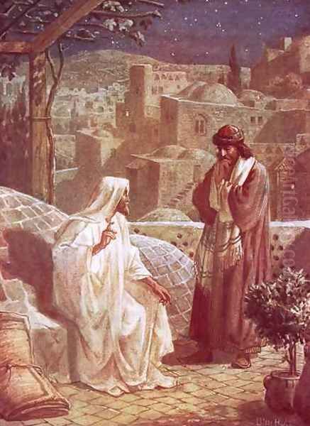Jesus in conversation with Nicodemus - view 1