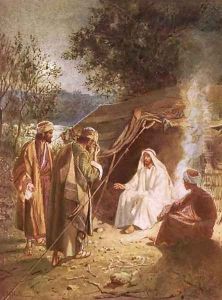 Jesuss lodging on the banks of the Jordan