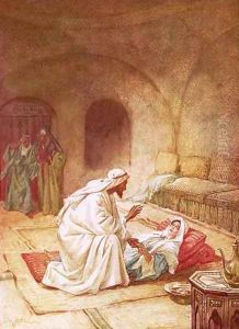 Jesus reviving Jairuss daughter by William Brassey Hole