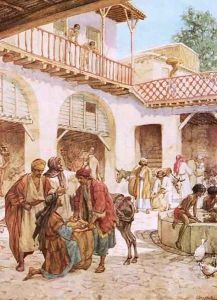 Josephs brethren at the inn Every mans money in his sack by William Brassey Hole