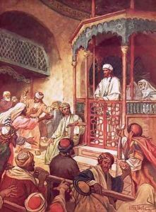 Jesuss teaching rejected by his own townsfolk in Nazareth
