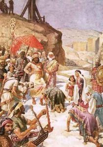 The submission of Coniah to Nebuchadnezzar