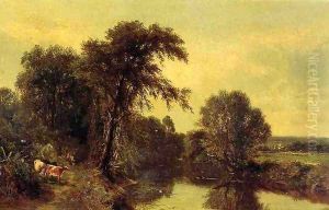 Landscape with Cows by James McDougal Hart
