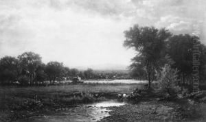 Pasture Scene by James McDougal Hart