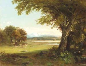 Sheep Grazing in the Meadow by James McDougal Hart