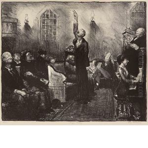 Prayer Meeting by George Wesley Bellows