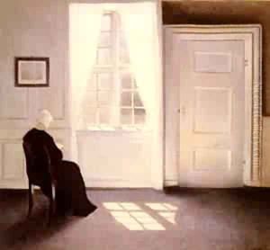 A Woman Reading By A Window by William Hammer