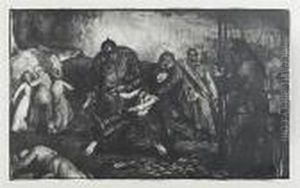 The Germans Arrive Or Made In Germany by George Wesley Bellows