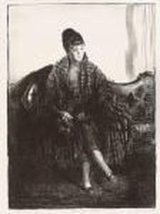 Plaid Shawl by George Wesley Bellows