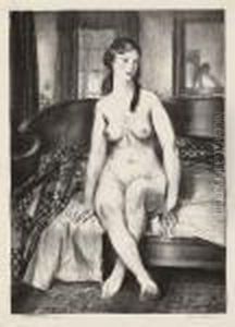 Nude On Bed by George Wesley Bellows