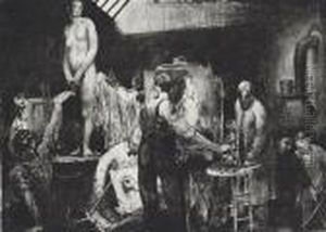 The Life Class, Second Stone by George Wesley Bellows