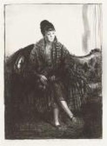 Plaid Shawl by George Wesley Bellows