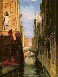 A Side Canal Venice by James Holland