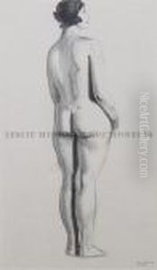 Standing Female Nude, Looking Right by George Wesley Bellows