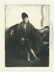 The Plaid Shawl. by George Wesley Bellows