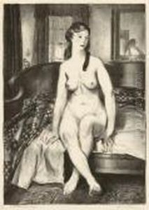 Morning, Nude On Bed by George Wesley Bellows