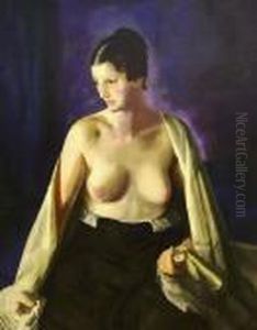 Nude With The White Shawl by George Wesley Bellows