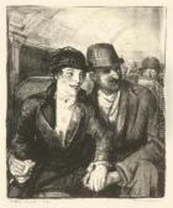 In The Subway by George Wesley Bellows