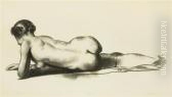 Nude Study, Woman Lying Prone (m. 174) - view 1