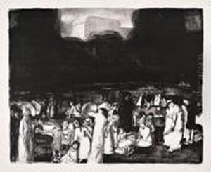 In The Park, Dark by George Wesley Bellows