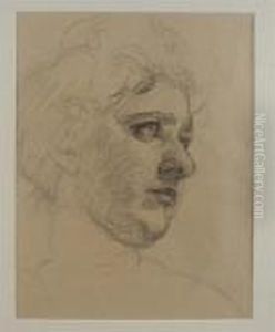 Portrait Of Emma Bellows by George Wesley Bellows