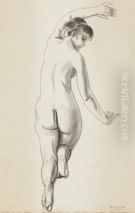 Nude With Arm Upraised by George Wesley Bellows