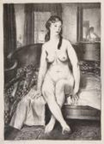 Evening, Nude On Bed - view 1