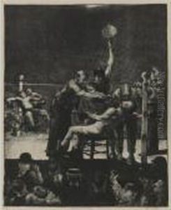 Between Rounds, First Stone (mason 25) by George Wesley Bellows