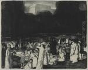 In The Park, Dark (mason 30) by George Wesley Bellows