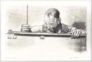 Indoor Athlete, Second Stone (m. 82) by George Wesley Bellows