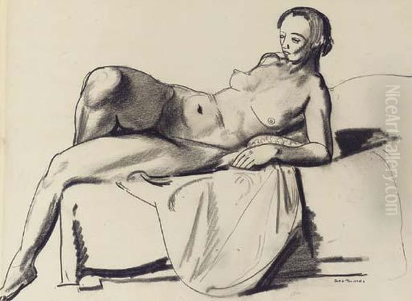 Nude Study, Classic On A Couch - view 1