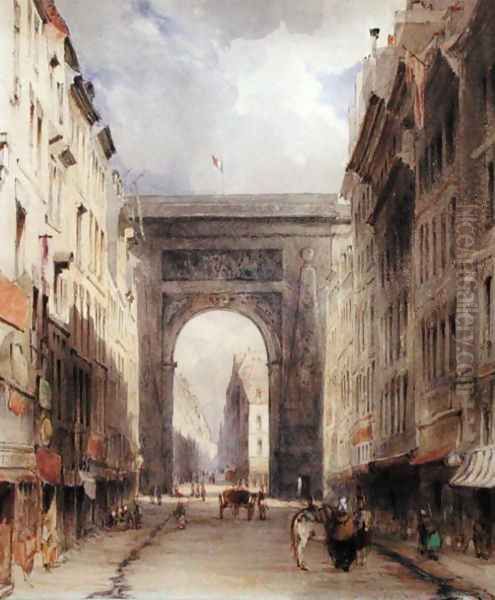 Rue Vivienne and Porte St Denis Paris - view 1