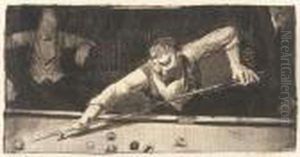 The Pool-player (m. 83; B. 58) by George Wesley Bellows