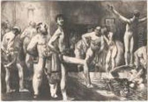 The Business-men's Bath (m.145; B. 125) by George Wesley Bellows